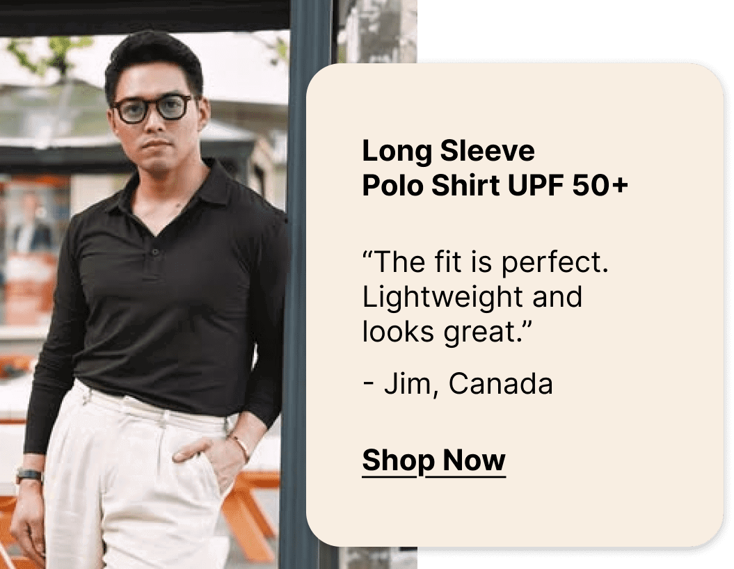 Long Sleeve Polo Shirt UPF 50+