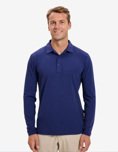 Men's Long Sleeve Polo Shirt UPF 50+