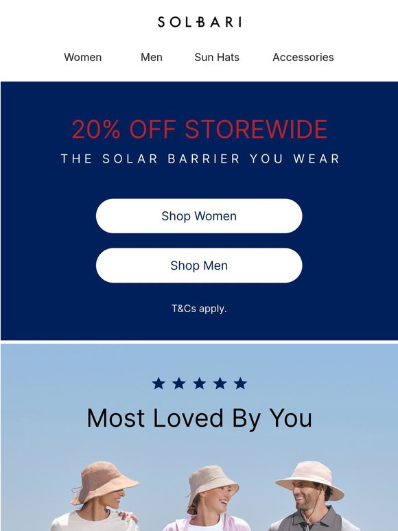 20% off storewide sale on now