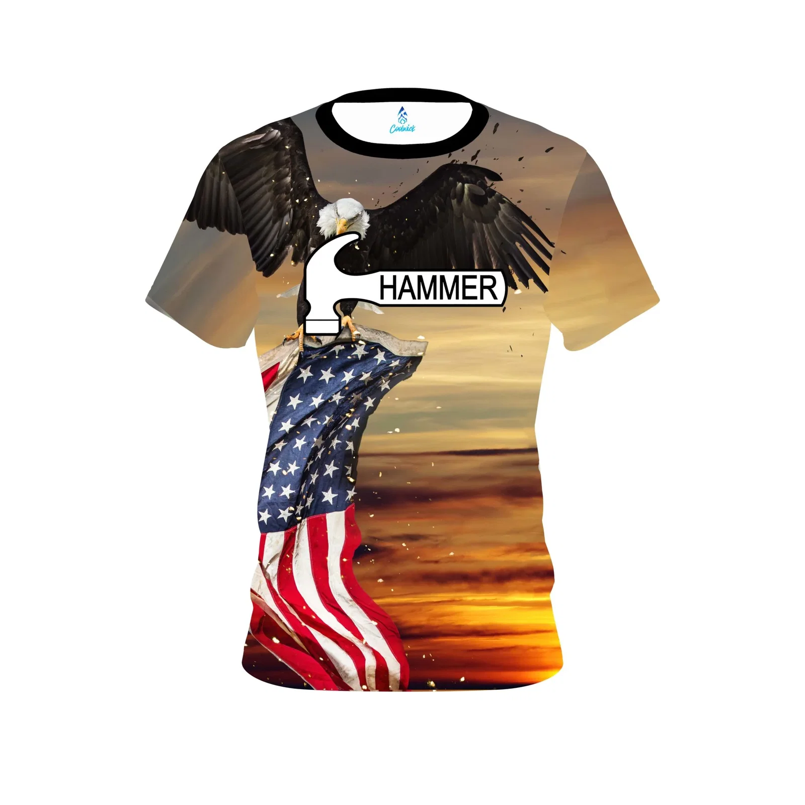 Image of Hammer American Eagle Sunrise CoolWick Bowling Jersey