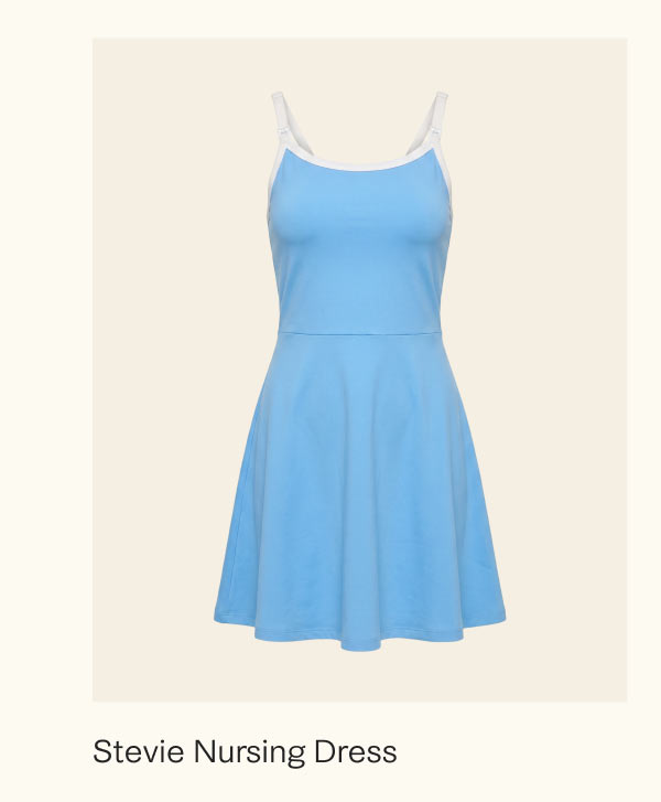 Stevie Nursing Dress in Harbor Blue