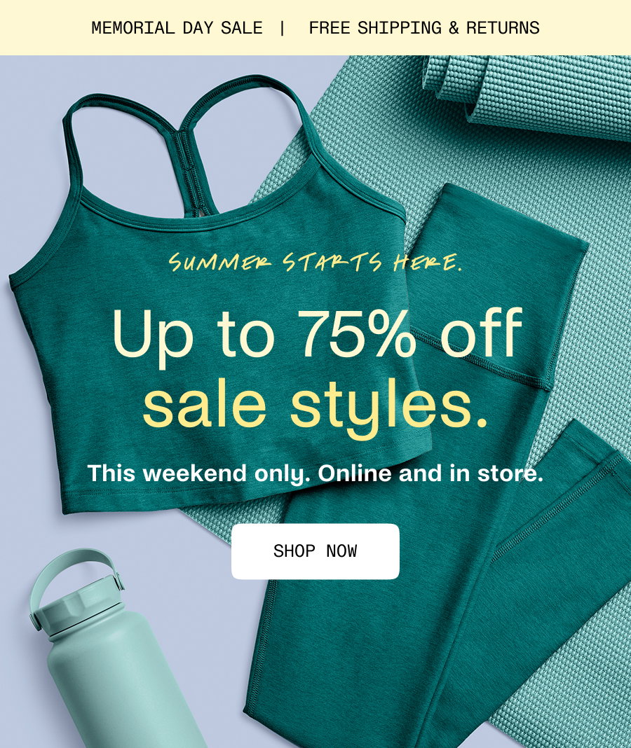 Up to 75% off sale styles.