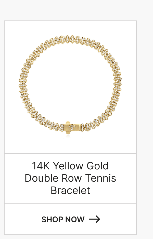 14K Yellow Gold Double Row Tennis Bracelet. Shop Now. 