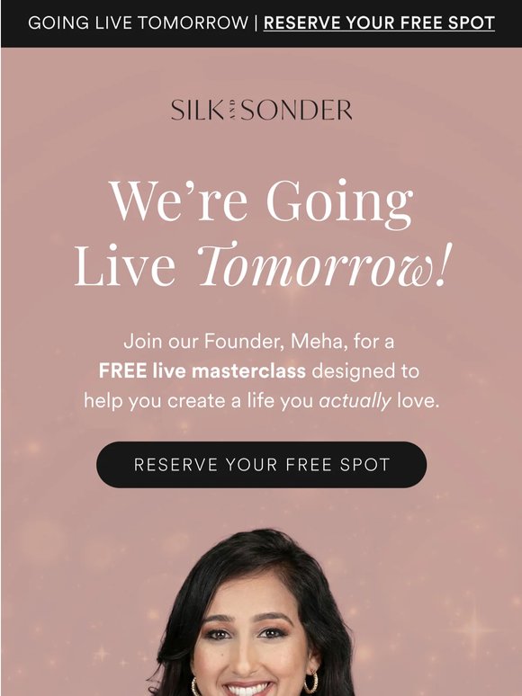 is Silk + Sonder right for you? Come find out live🎙️