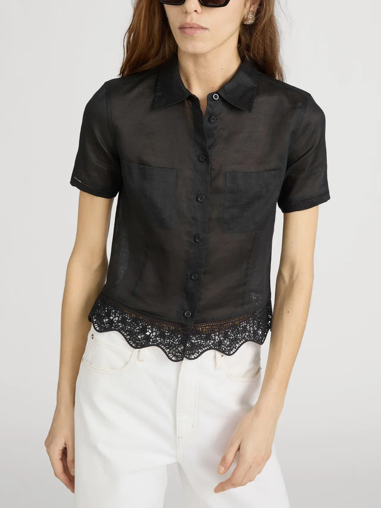 Image of The Embroidered Seaside Shirt - Black