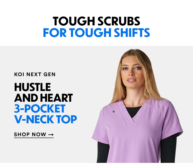 Koi Next Gen | Hustle and Heart 3-Pocket V-Neck Top | Shop Now