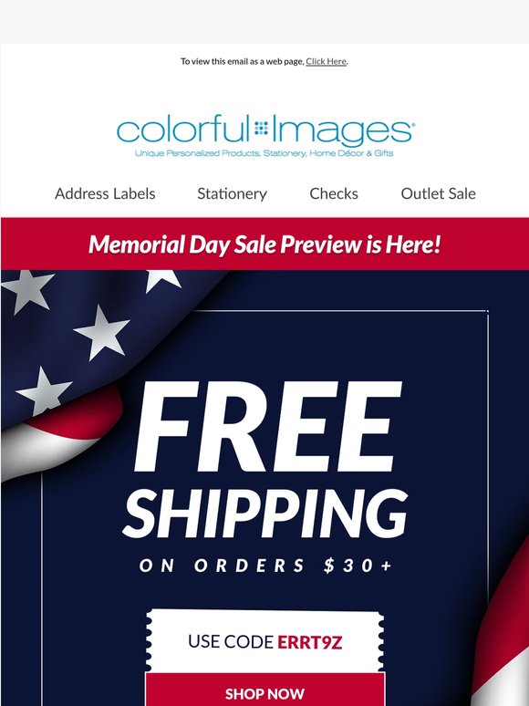 A Memorial Day sneak peek: free shipping now, major savings ahead
