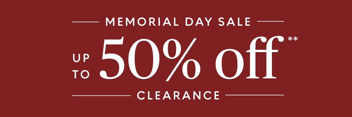 Clearance up to 50% off