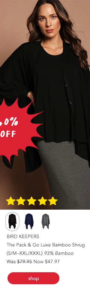 the pack go luxe bamboo shrug