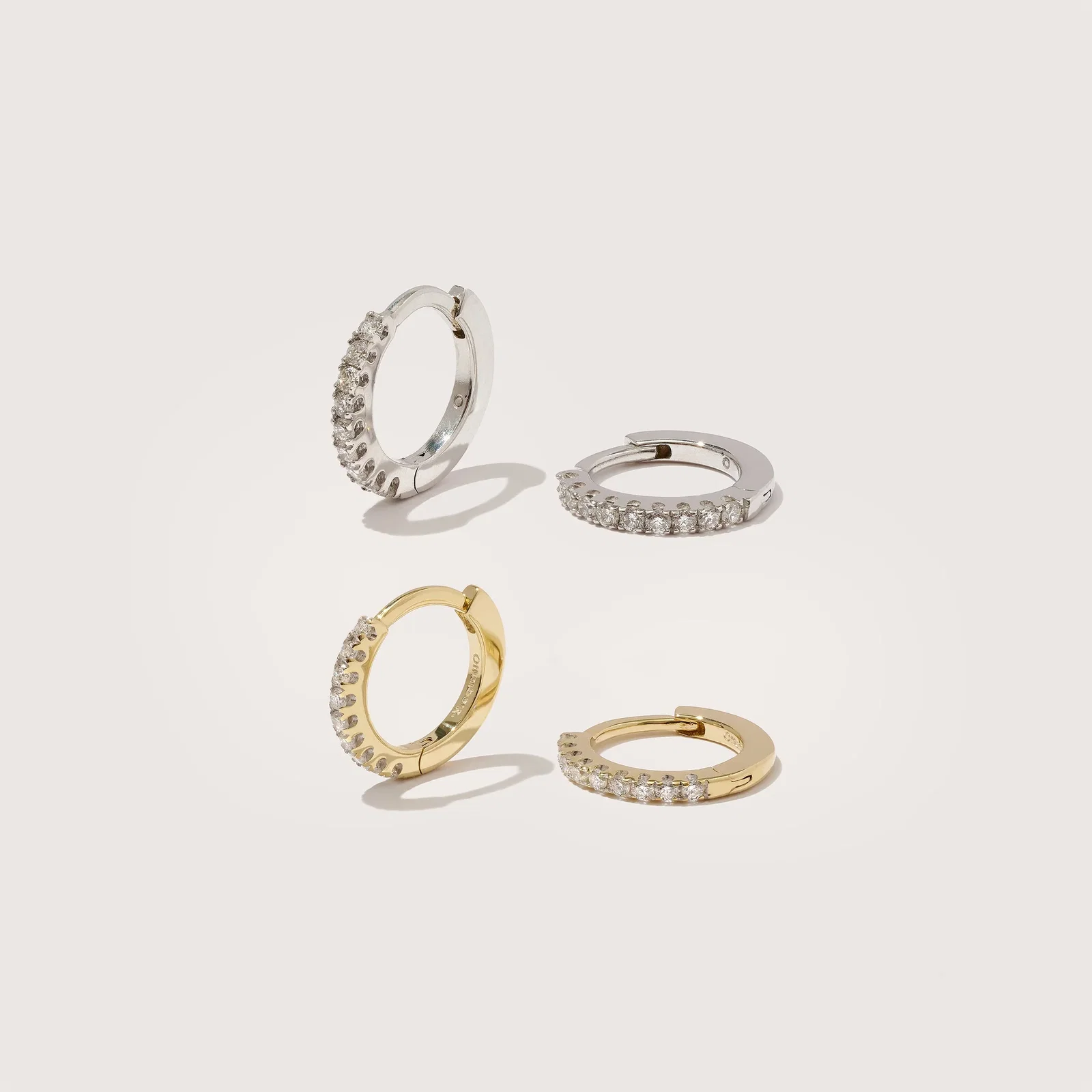 Image of Signature Diamond Huggie Edit - Set 1
