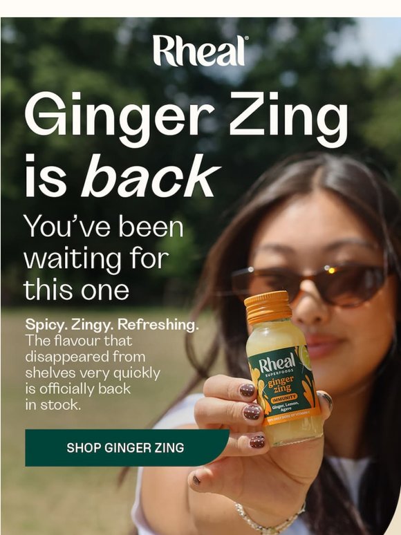 Ginger Zing is back!
