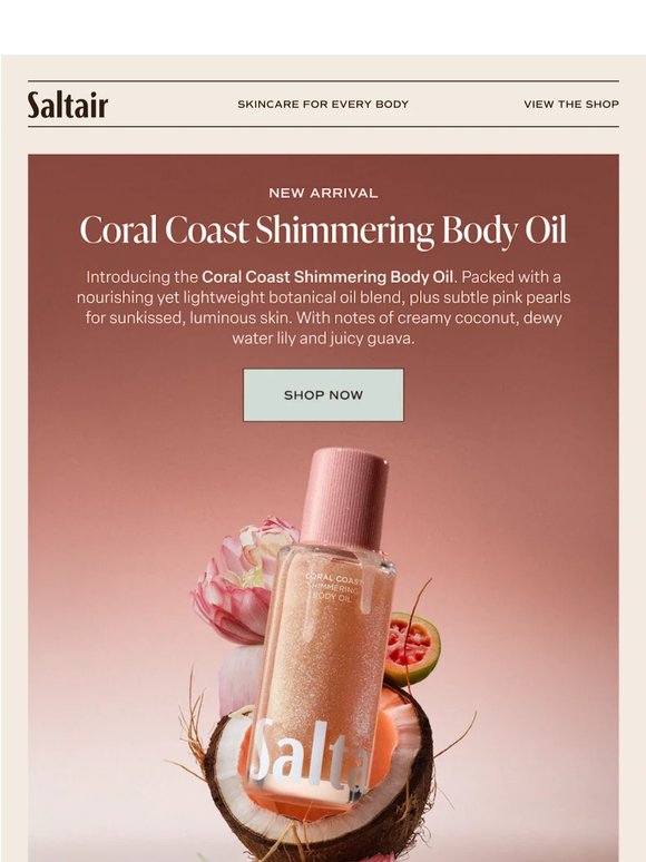 NEW: Coral Coast Shimmering Body Oil