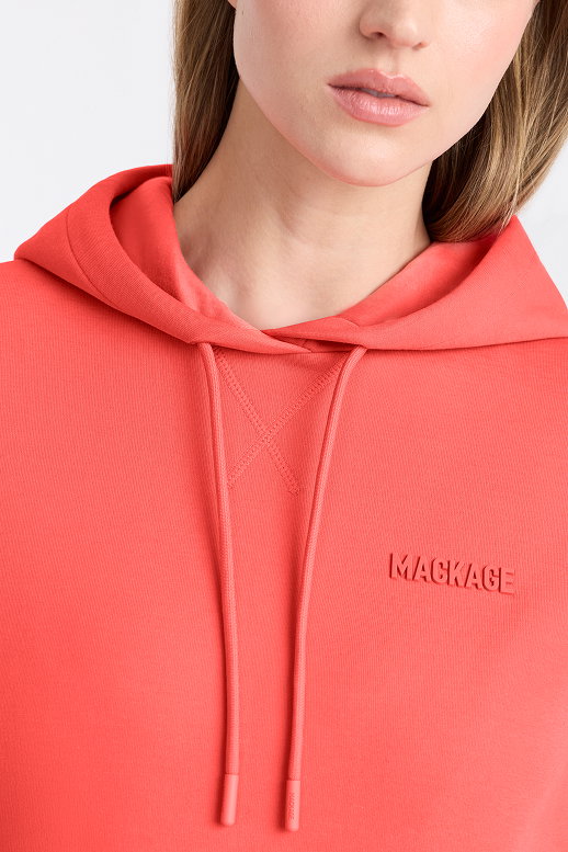 ZOSIA-Z Double-Face Jersey Logo Hoodie for Women