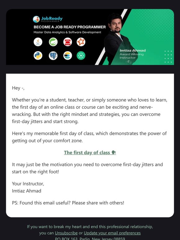 First Day Jitters? Tips for Overcoming Anxiety and Nailing Your First Day of Class - Check it Out!