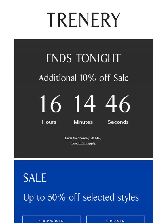 Ends Tonight: Additional 10% Off Sale