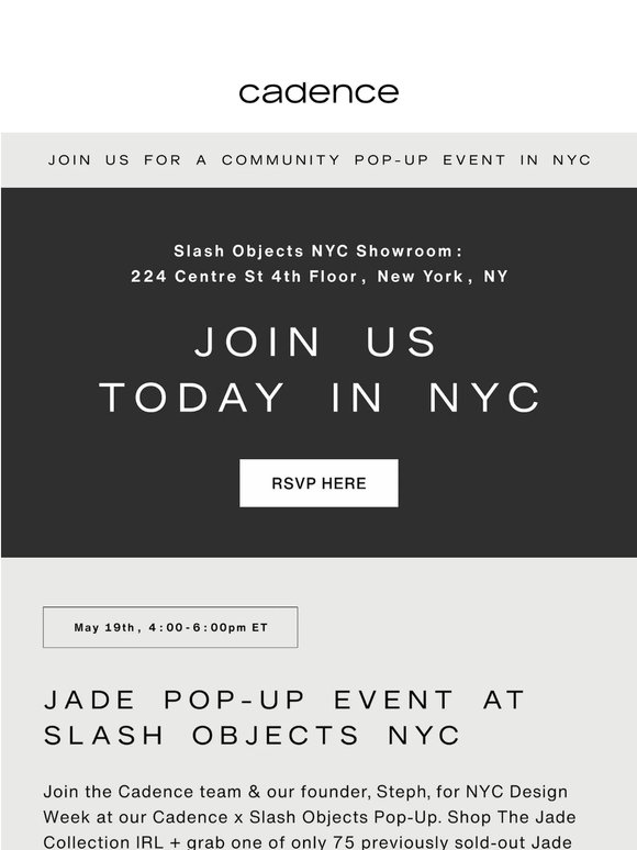 Your invitation to our private event today in NYC