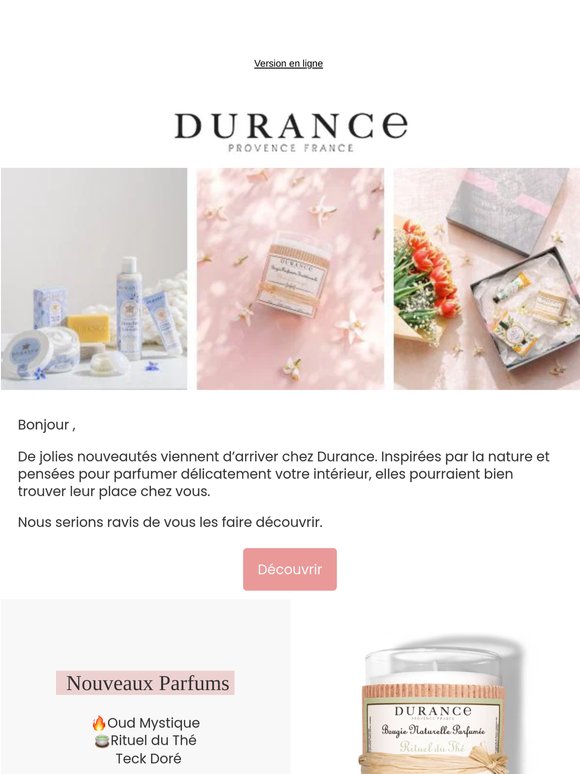 Découvrez les nouveautés Durance