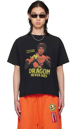 BRUCE LEE x LỰU ĐẠN Black Athletic T-shirt