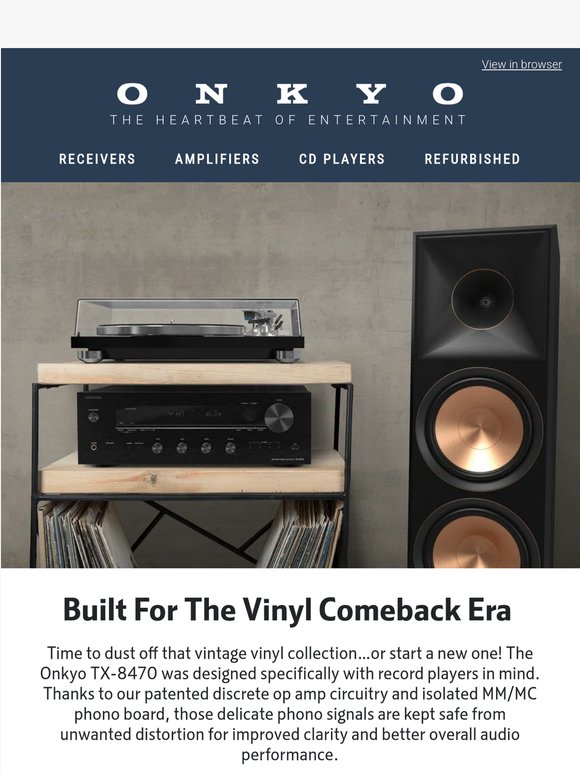 Vinyl Lovers Rejoice For The Onkyo TX-8470