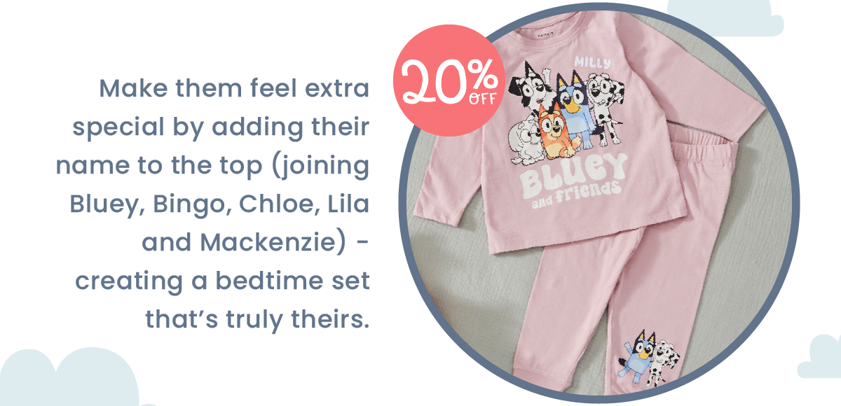 Name It Personalised Lilac Bluey Pyjamas