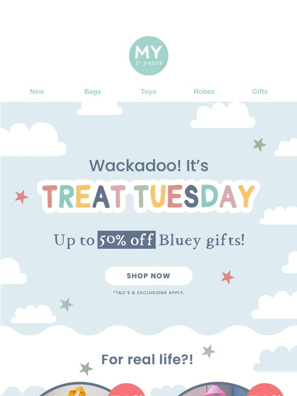 Treat Tuesday is for Bluey fans 🩵