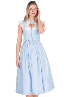 Dirndl lang 2tlg. - ZARIENNE - himmelblau