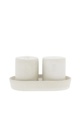 Salz-/Pfefferstreuer 3er-Set - JUNE - creme