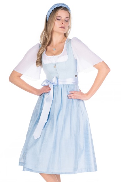 Midi Dirndl 2tlg. - NEUTAL - himmelblau