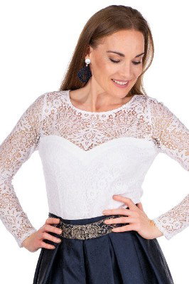 Blusenbody - HORTENSIA-DALIDA - weiß