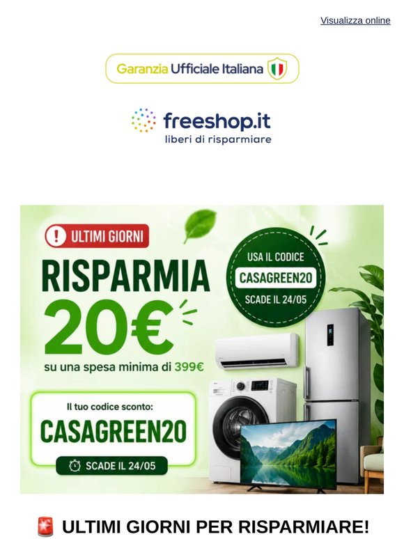 🔥 ULTIMI GIORNI: 20€ DI SCONTO per rinnovare casa