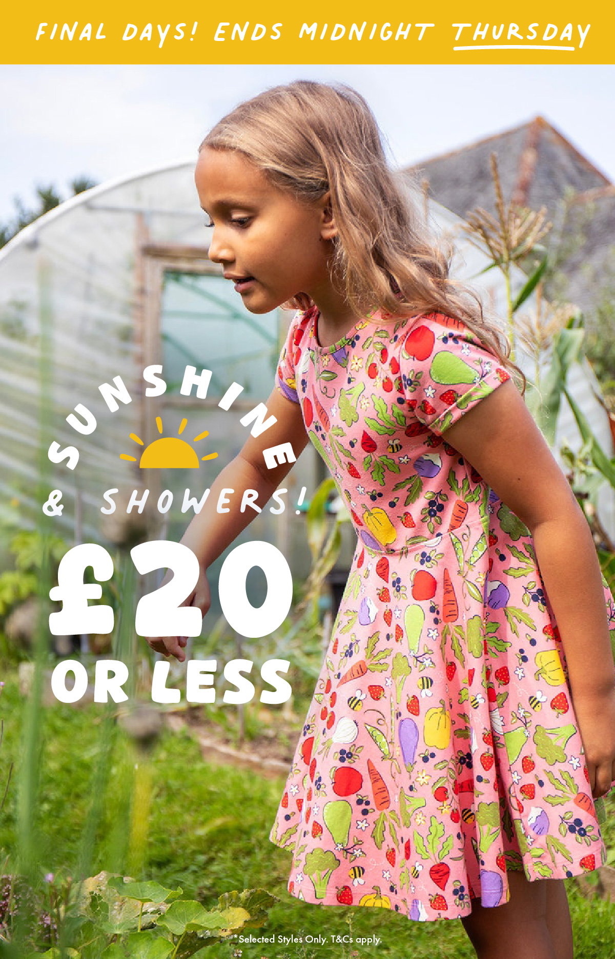 Sunshine & Showers: £20 or less | final days - ends midnight thursday!