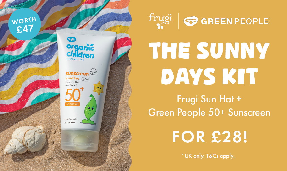 The Sunny Days Kit! Frugi Sun Hat + Green People 50+ Sunscreen