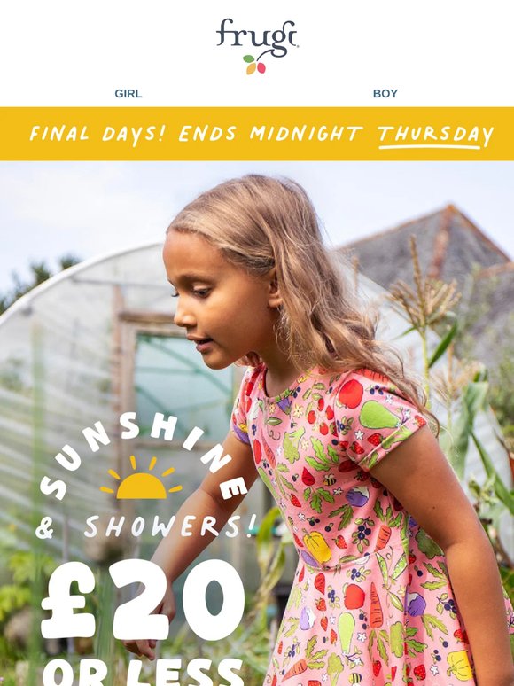 £20 or Less: Ends Midnight Thursday...