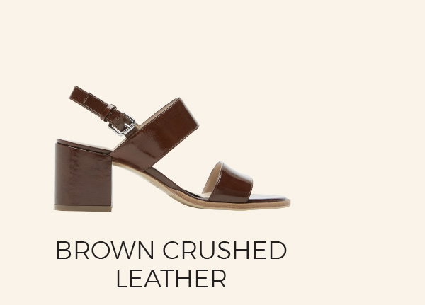 BROWN CRUSHED LEATHER