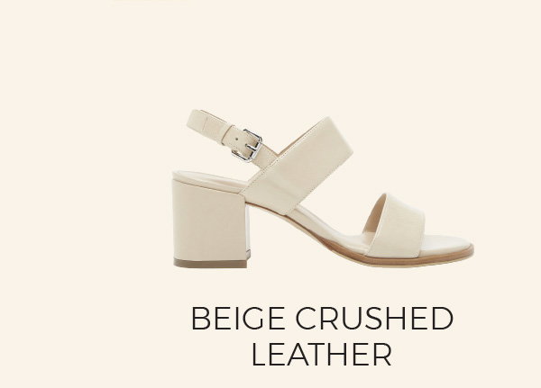 BEIGE CRUSHED LEATHER