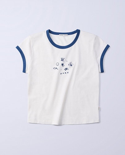 JUNG KOOK FOR CALVIN KLEIN ICONS GRAPHIC RINGER BABY TEE