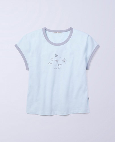 JUNG KOOK FOR CALVIN KLEIN ICONS GRAPHIC RINGER BABY TEE