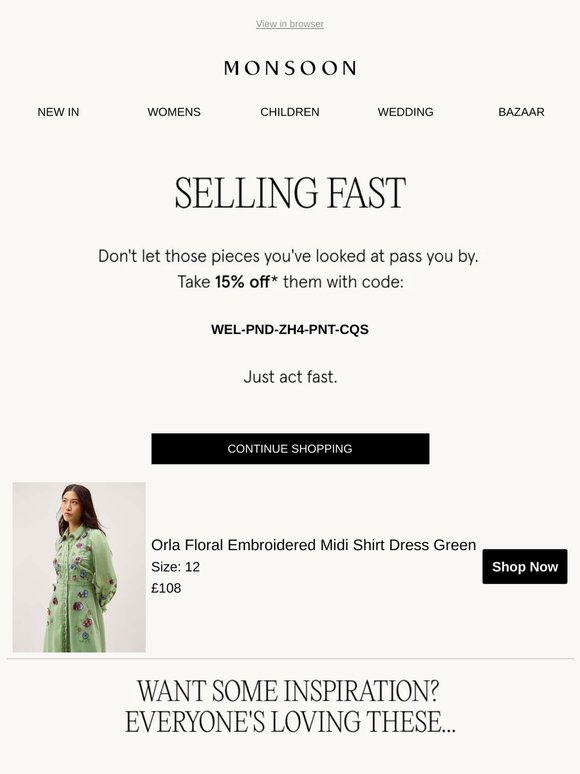 Don't forget you've got 15% off