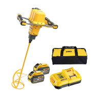 Dewalt DCD240X2 54V XR FLEXVOLT Paddle Mixer, 2x 9.0Ah XR FLEXVOLT Batteries, Charger, & Bag