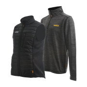 Dewalt Force Padded Gilet & Jonesborough Zip Through Mid Layer Fleece - Black