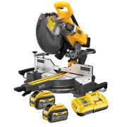 Dewalt DCS781X2 54V XR FLEXVOLT Brushless 305mm Sliding Mitre Saw, 2x 9.0Ah XR FLEXVOLT Batteries & Charger