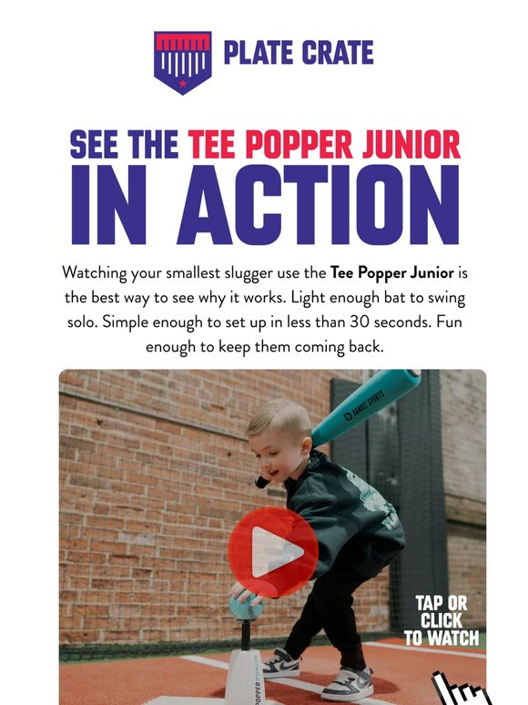 Watch: how young hitters use the Tee Popper Junior
