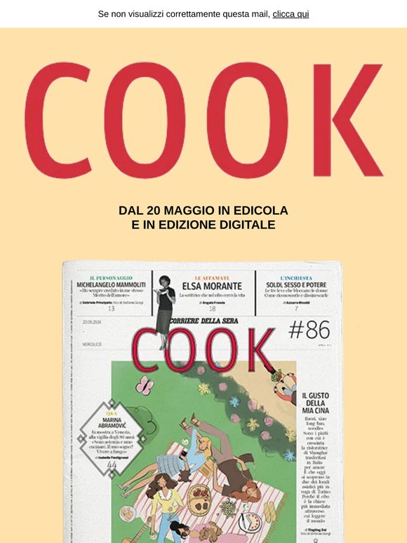 Appuntamento domani in edicola con il nuovo Cook