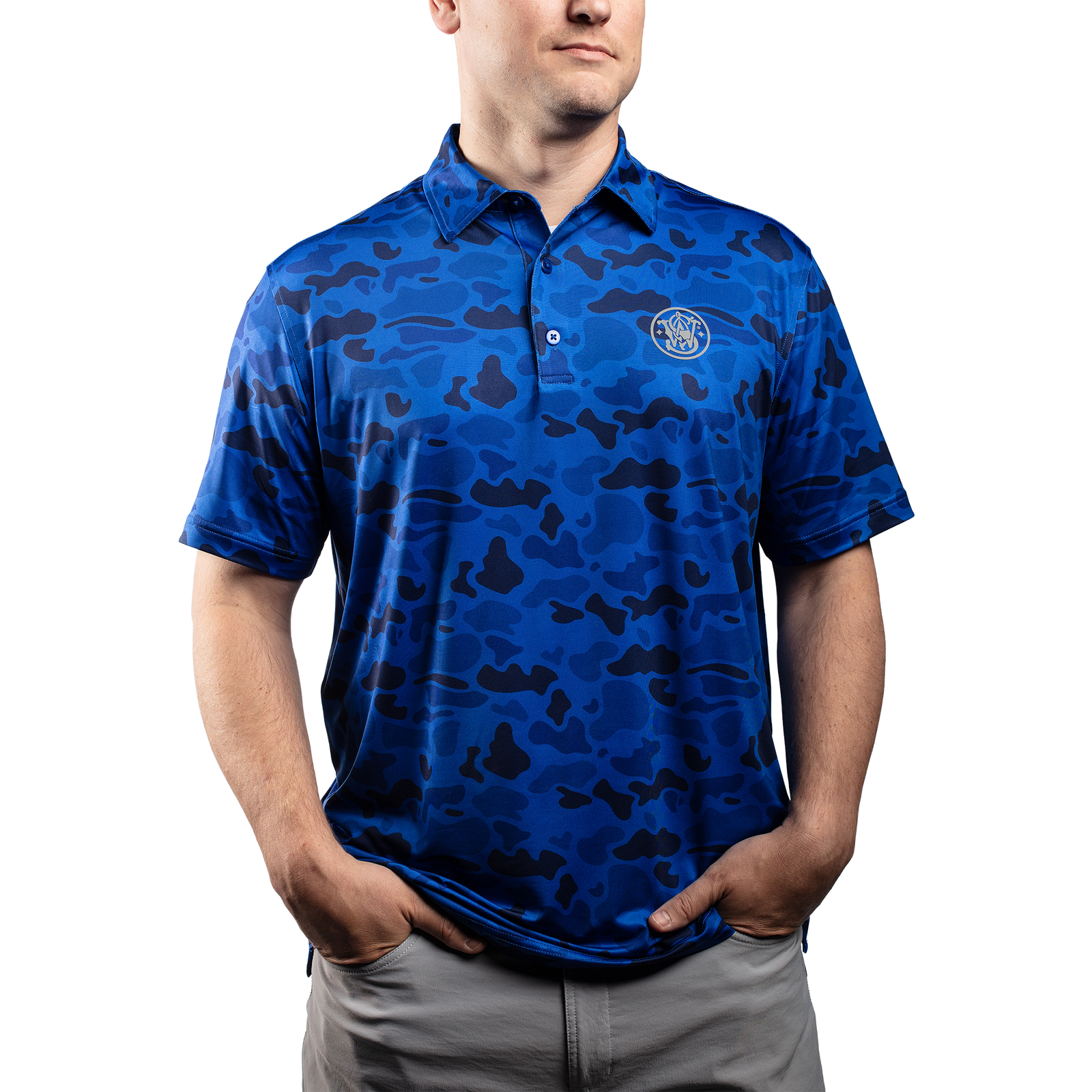 Smith & Wesson® Hunter Blue Camo Performance Polo
