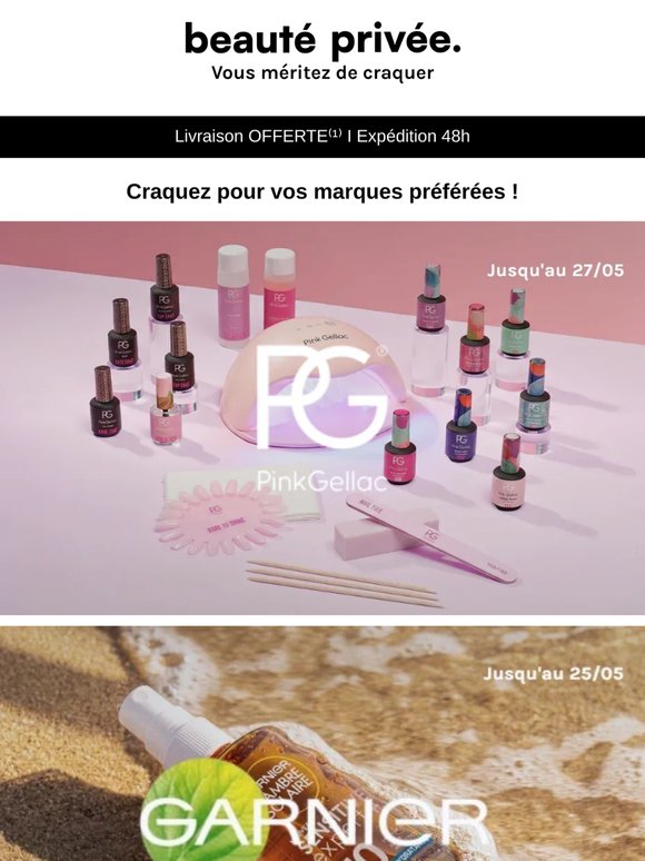 Pink Gellac, Garnier, Symbiosis, Black Up, Sinati Paris : découvrez les ventes beauté ✨