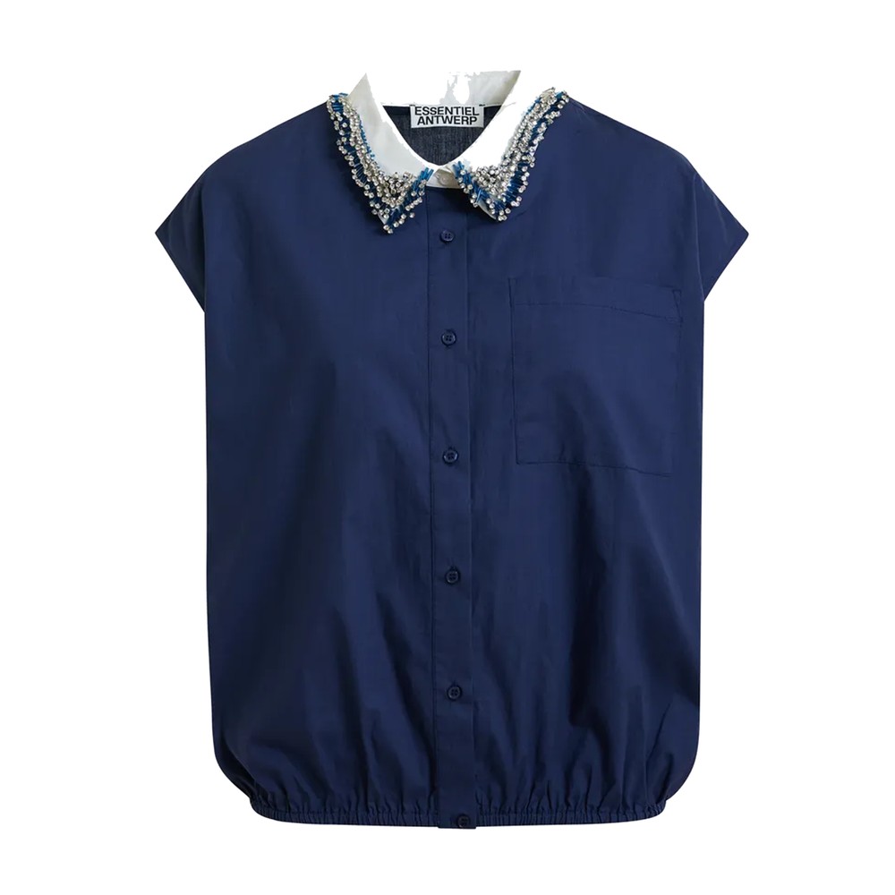 Image of Janky Embellished Shirt - Patriot Blue