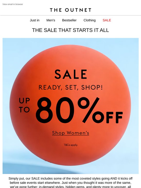 The SALE that starts it all