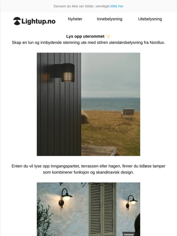💥Kampanje på Nordlux utelamper*💥