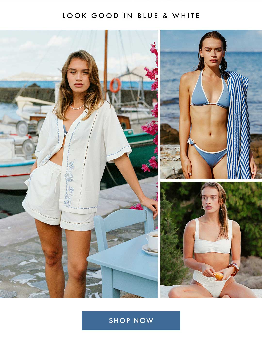 Shop Blue and White Styles!