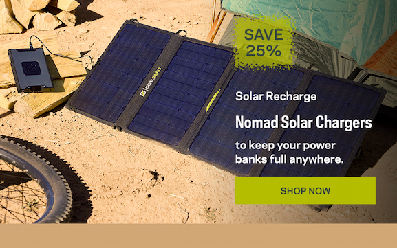 25% off Nomad Solar Chargers